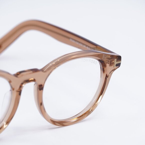 Tom Ford FT5931-D-B 045 Eyeglasses Light Brown 49mm Round Frame - Picture 6 of 9